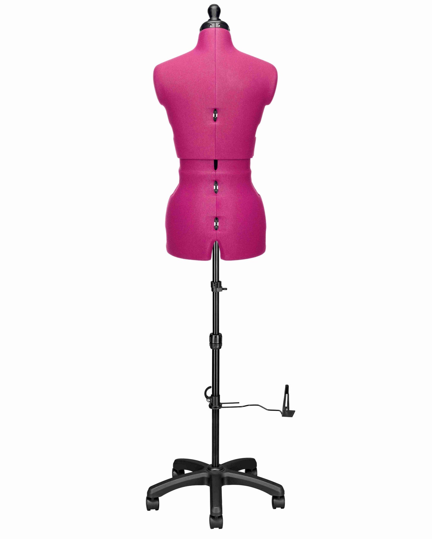Schneiderpuppe verstellbar Dame | CELINE MULTI | Gr.M/42-50 | 8-teilig | 5-Bein Standfuß m. Rollen | Schutzbezug S/W | komplett einstellbar