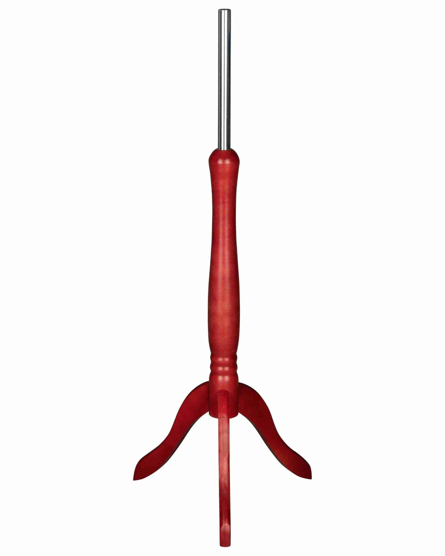 Ständer | 3-Bein Standfuß für Schneiderpuppen - Schneiderbüsten | Echt Holz | Farbton Kirschbaum | Rohrdurchmesser 25 mm