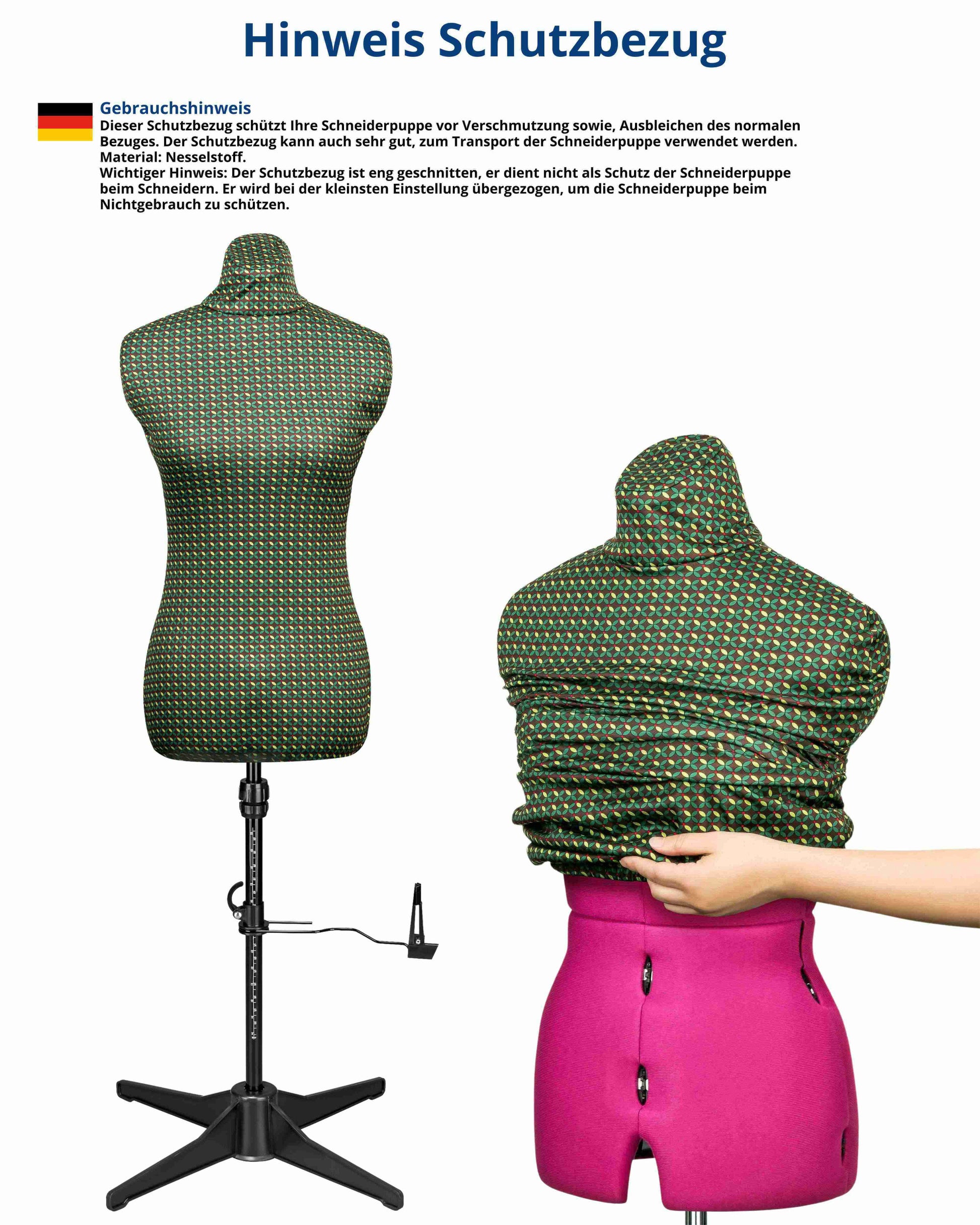 Hinweis zur Verwendung des Schutzbezug im Retro Design