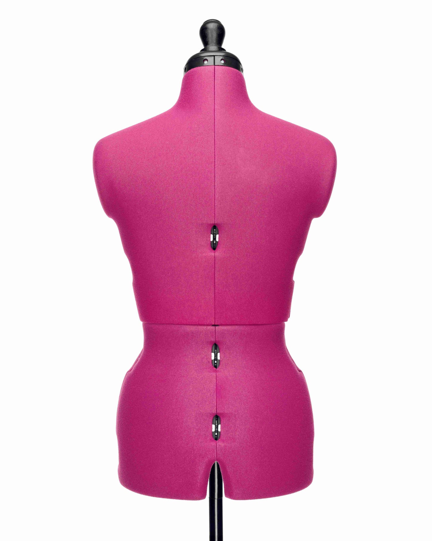 Ansicht Torso (Farbe Fuchsia) der CELINE MULTI, ohne 3-Bein Standfuß, von hinten Frontalansicht, Rückenlängenverstellung geschlossen