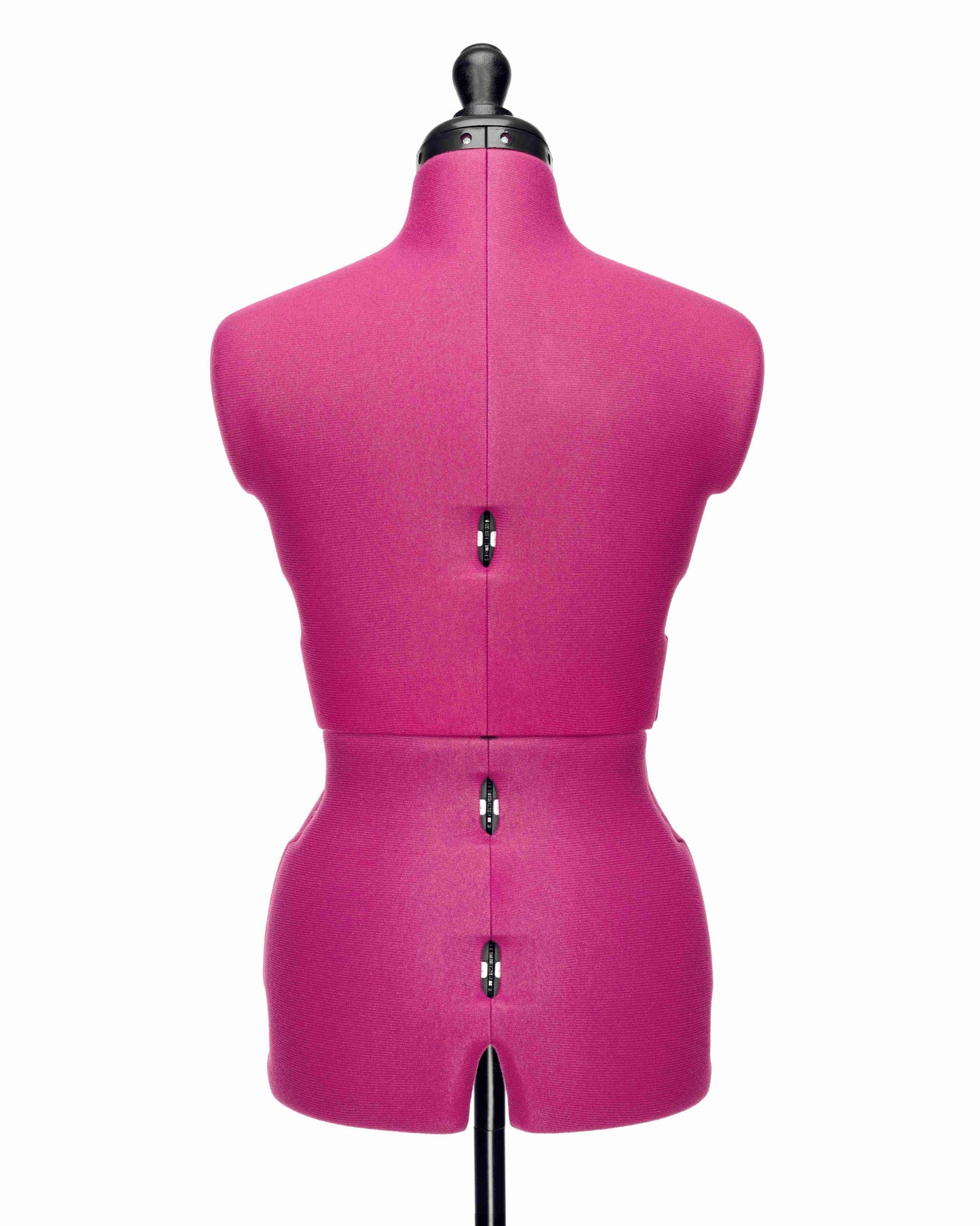 Ansicht Torso (Farbe Fuchsia) der CELINE MULTI, ohne 4-Bein Standfuß, von hinten Frontalansicht, Rückenlängenverstellung geschlossen