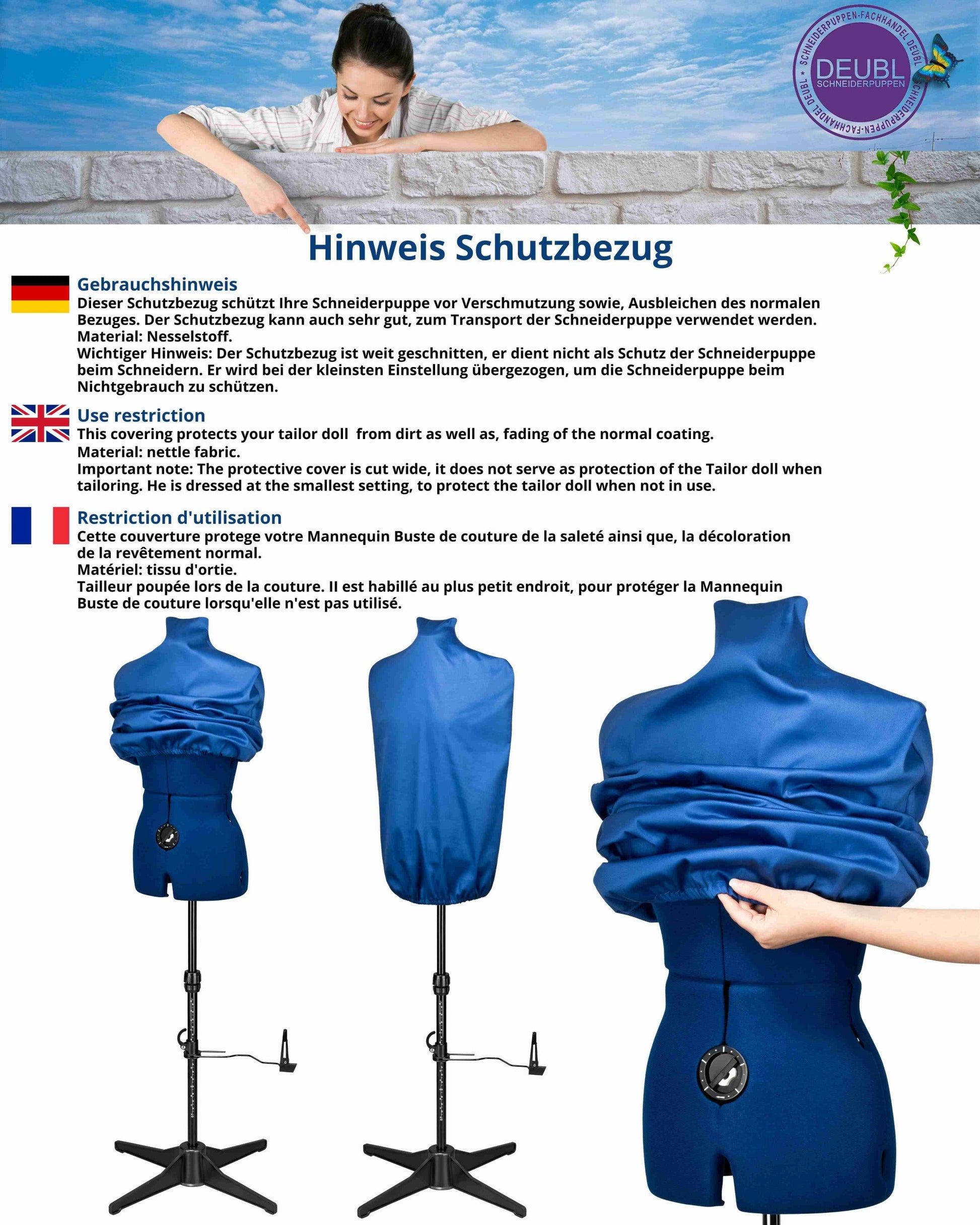 Erklärung des Schutzbezuges der Schneiderpuppe