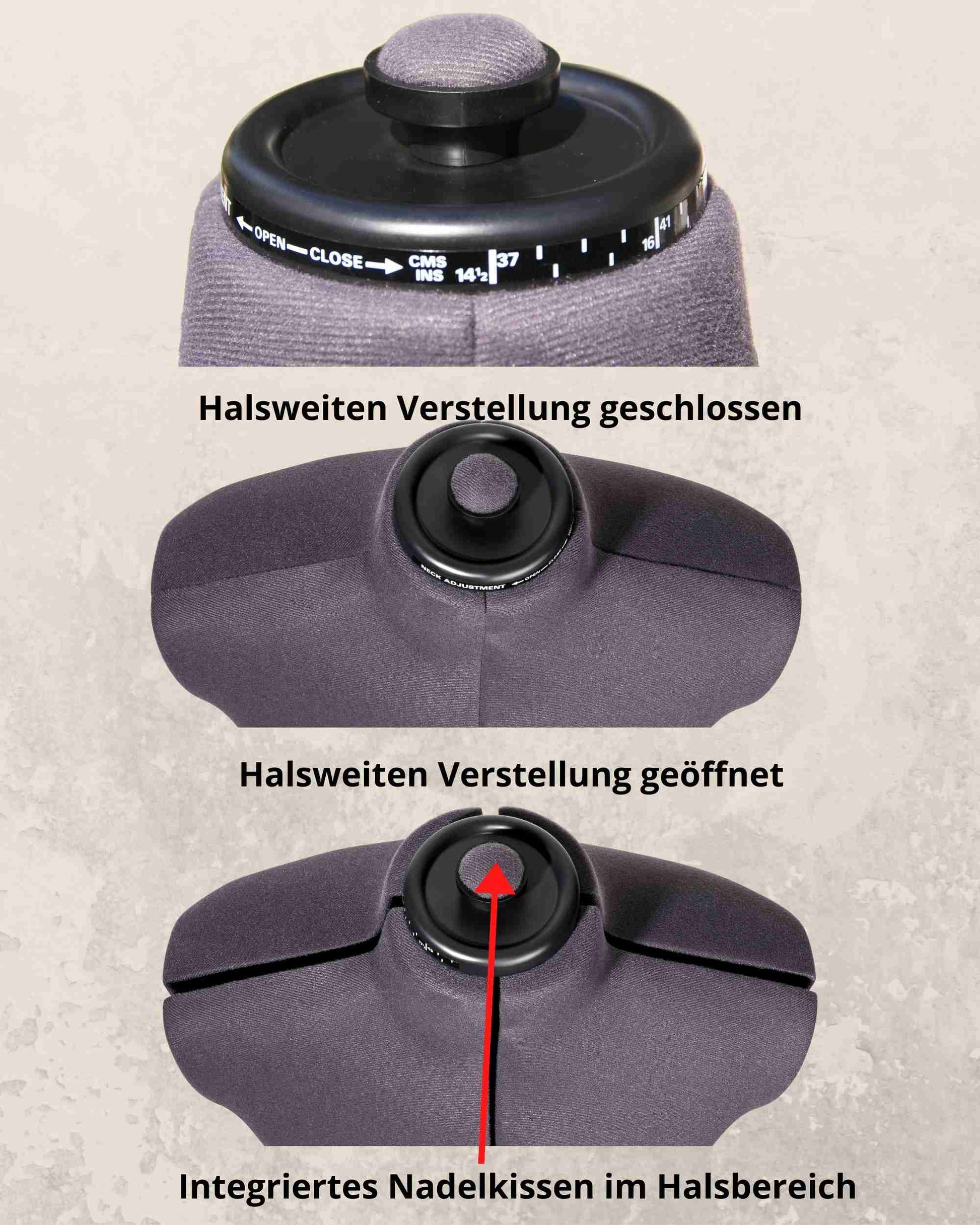 Erklärung der Halsweitenverstellung